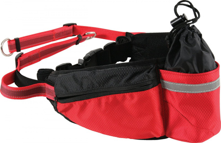 Zolux Pas regulowany do biegania z miejscem na bidon MOOV kol. czerwony