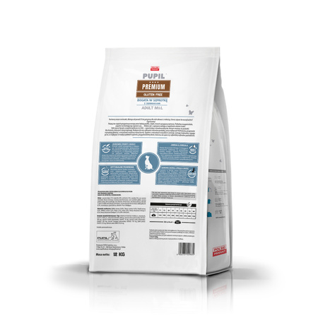 Karma sucha dla psa PUPIL Premium M&L bogata w szprotkę z ziemniakami 12 kg