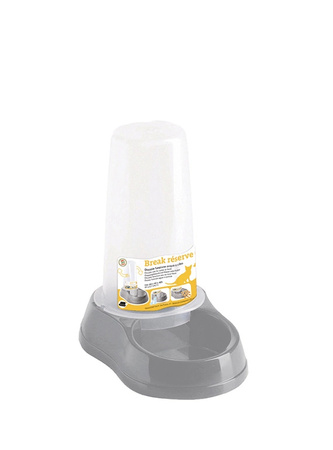 Zolux Dozownik pokarmu i wody dla psa lub kota BREAK 0,65 l kol. szary