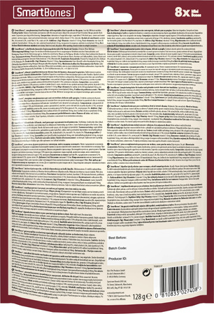 SMART BONES Przysmak dla psa kości o smaku słodkich ziemniaków Mini 8 szt.