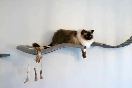 ZOLUX Zabawka dla kota wędka piłka z rattanu i piórka ETHICAT 45,4 cm