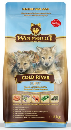 Wolfsblut Dog Cold River Puppy - pstrąg i bataty 2kg