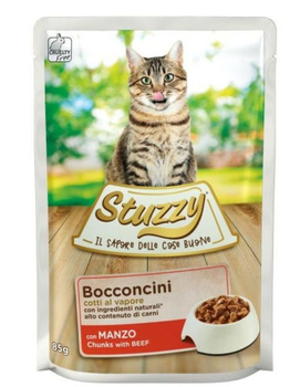 STUZZY KOT sasz.85g BOCCONCINI WOŁOWINA  /24