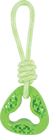 Zolux Zabawka dla psa trójkątna ze sznurem TPR SAMBA 26 cm kol. zielony