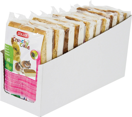 Zolux Ciasteczka dla gryzoni, małe ssaki CRUNCHY CAKE orzech laskowy 6 szt.