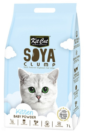 KIT CAT ŻWIREK ECO SOYACLUMP BABY POWDER 7L 2,5KG