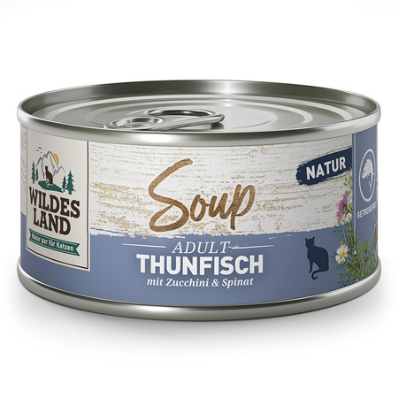 WILDES LAND CAT Thunfisch Soup - tuńczyk z cukinią i szpinakiem - zupa dla kota (80g)