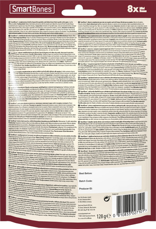 SMART BONES Przysmak dla psa kości o smaku kurczaka Mini 8 szt.