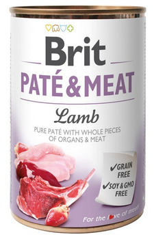 Brit Pate & Meat Dog Lamb puszka 400g