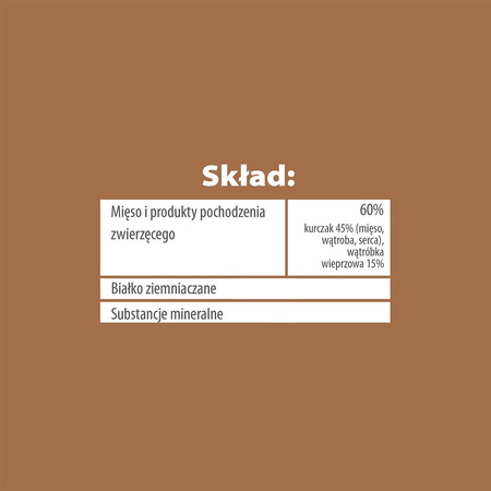 Karma mokra dla psa PUPIL Premium szalka bogata w kurczaka z wątróbką 150 g