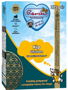 Renske Fresh chicken - świeży kurczak bez zbóż dla psów (375 g)