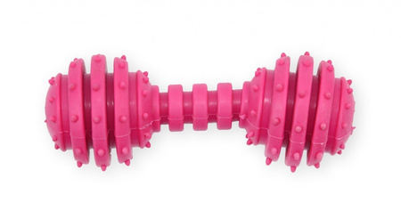 PET NOVA TPR DUMBBELL PINK/RED  12cm /10