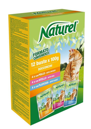 LIFE CAT NATUREL BOX 12x100g CHICKEN + VEAL + PLAICE
