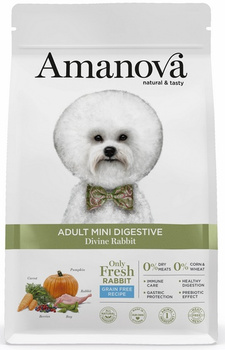 Amanova Dog Adult Mini Digestive Divine Rabbit - królik 7kg