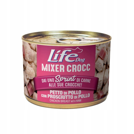 LIFE DOG pusz.150g MIXER CROCC CHICKEN    BREAST WITH HAM /24