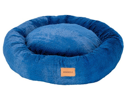 MIMIKO Pets Legowisko Shaggy okrągłe XL 75cm chabrowe