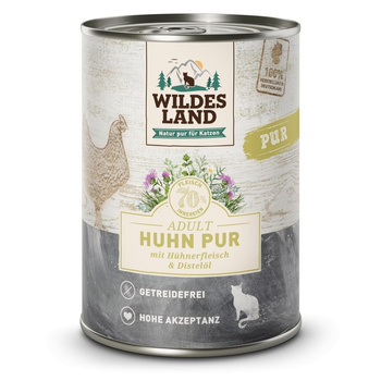 WILDES LAND CAT Pur Huhn - kurczak z olejem z krokosza (400g)
