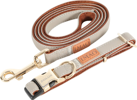 Zolux Smycz dla psa elegancka IMAO MAYFAIR 25 mm/1,2 m kol. szary