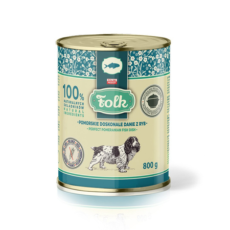 Karma mokra dla psa FOLK Pomorskie doskonałe danie z ryb 800 g