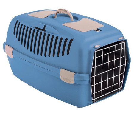 ZOLUX Transporter dla psa, kota GULLIVER 2 metalowe drzwi kol. niebieski