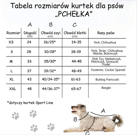 Pchełka kurtka dla psa LOVE czarna M