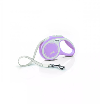 FLEXI Smycz automatyczna dla psa New Comfort S taśma 5 m kol. różowy