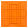 LickiMat Playdate Kwadrat miękki pomarańczowy