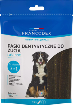 FRANCODEX Paski do gryzienia L na brzydki zapach z pyska 502,5 g 15 szt.