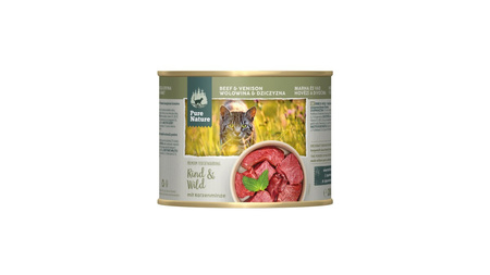 PURE NATURE CAT Rind Wild - wołowina z dziczyzną i kocimiętką dla dorosłych kotów 200g