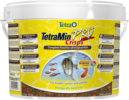 TETRA TetraMin Pro Crisps 10 L wiadro , pokarm dla ryb akwariowych