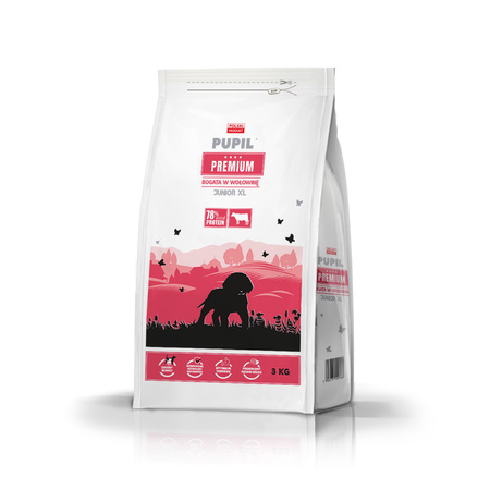 Karma sucha dla psa PUPIL Premium JUNIOR XL bogata w wołowinę 3 kg
