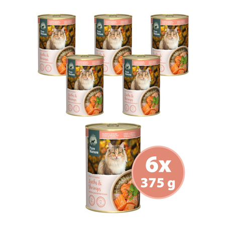 PURE NATURE CAT Lachs Shrimps - łosoś z krewetkami dla dorosłych kotów 375g
