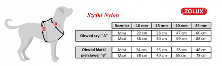 Zolux Szelki nylonowe dla psa regulowane 10 mm kol. seledynowy
