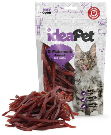 IdeaPet O! Kot Makaron z kaczki 60g