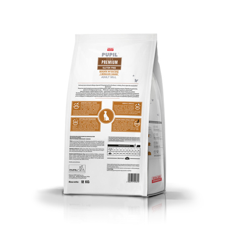 Karma sucha dla psa PUPIL Premium M&L bogata w kaczkę z ziemniakami i jabłkiem 12 kg
