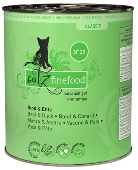 Catz Finefood Classic N.23 Wołowina i Kaczka puszka 800g