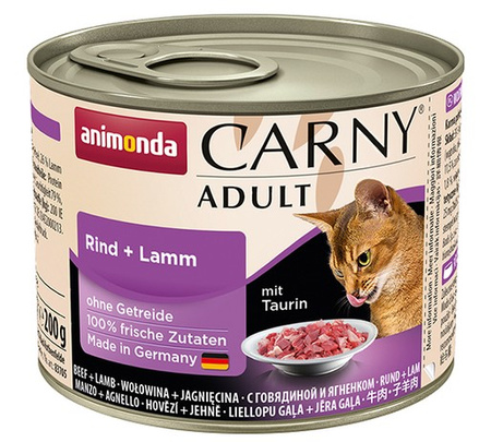 Animonda Carny Adult Wołowina + Jagnięcina puszka 200g