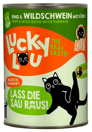 Lucky Lou Lifestage Adult Wołowina i dzik puszka 400g