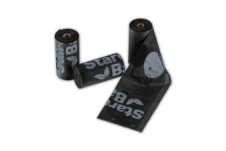 STARCHBAG Kompostowalne BIOworki na odchody 63 rolki x 15szt, kol. czarny