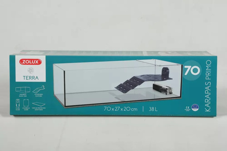 *- ZOLUX Aquaterrarium Karapas Aqua PRIMO 70x27x20 cm kol. czarny