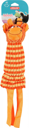 Zolux Zabawka pluszowa dla psa VELVET żyrafa Gloria 12x9x45,5 cm pomarańcz
