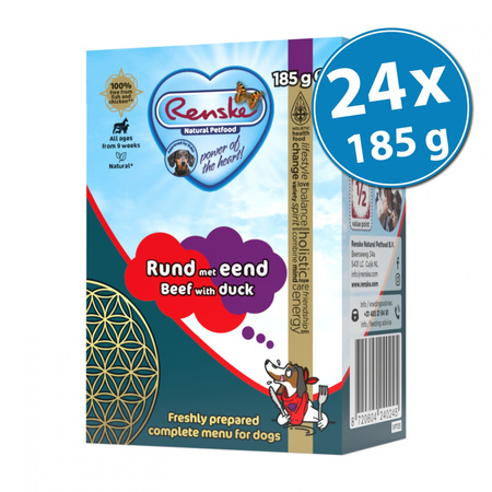 Renske Fresh beef with duck - świeża wołowina z kaczką dla psów 185g