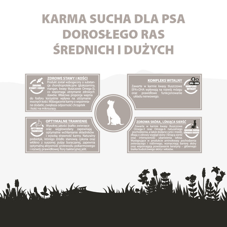 Karma sucha dla psa PUPIL Premium M&L bogata w jagnięcinę i ryż 3 kg