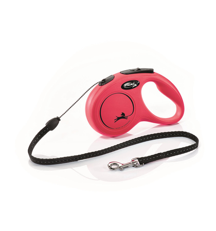 FLEXI Smycz automatyczna dla psa NEW CLASSIC linka S 5m czerwona