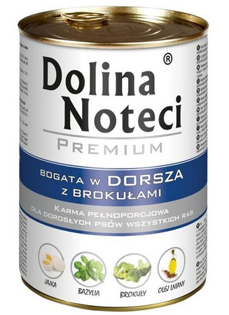 Dolina Noteci Premium Pies Dorsz i brokuły puszka 400g