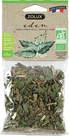 ZOLUX Liście i kwiaty pokrzywy dla gryzoni i małych ssaków BIO EDEN 20 g