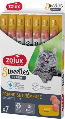 ZOLUX Przysmak kremowy dla kota SWEETIES z kurczakiem 14g x7