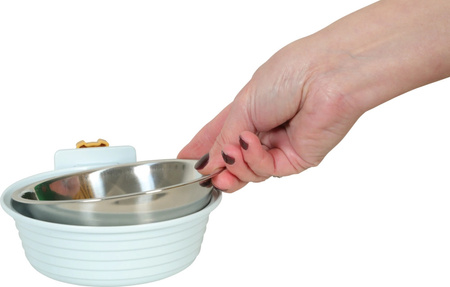 ZOLUX Karmnik dla królika i kawii do mocowania plastik/inox COSY 350ml nieb