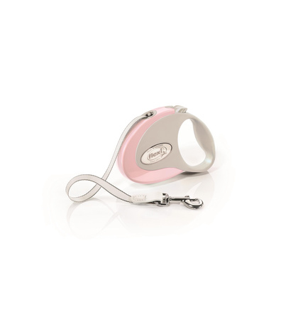 Flexi Smycz automatyczna dla psa Style S taśma 3 m kol. różowy