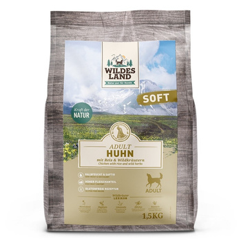 WILDES LAND DOG Soft Huhn - kurczak półwilgotna karma dla psa (1,5kg)